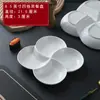 Plato Dividido con Forma de Molino de Viento, Plato de Cerámica, Plato de Múltiples Compartimentos para Guisos, Plato Moderno para Verduras al Vapor y Dumplings, Plato Doméstico de Cinco Compartimentos
