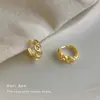 Nuevos aretes de moneda huecos de estilo chino con hielo picado, aretes versátiles de tendencia nacional vintage, diseño único, elegantes accesorios para orejas de mujer