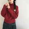Suéter de punto versátil de cuello alto para mujer, estilo casual, capa base y prenda exterior para otoño e invierno 2026, ajuste holgado, transfronterizo