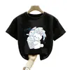 2026 Nueva Camiseta de Verano de Algodón Puro para Niños Mayores, Top de Manga Corta Estilo Verano, Camiseta Delgada de Manga Corta para Niñas Ropa de Verano