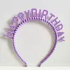 Diadema de Perlas para Cumpleaños con Letras Felizcumpleaños Diadema para el Cabello Infantil Diadema Corona Sombrero de Cumpleaños Venta al por Mayor Transfronteriza