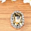 Octogonal vidrio cosido a mano garra taladro cristal vidrio garra cadena bolsa cuatro agujeros enhebrado decorativo taladro lazo flor accesorios