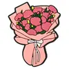 Planta com Flor Grande Acessórios para Joias Bolsas Acessórios de Cabelo Artesanal DIY Acessórios Rosa Pvc Adesivo de Cola Macia