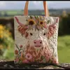 2026 Nueva Serie Transfronteriza de Vacas Vaca Estampado Digital Bolso de Hombro Acolchado de Moda