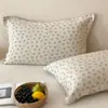 Fundas de Almohada Florales Pequeñas, un Par de Fundas de Almohada de Gasa de Algodón Puro 2026 Nuevas, Anti-Aceite para el Cabello, Funda Interior para Almohada 48X74