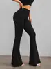 Calça flare de cintura alta e baixa para comércio exterior transfronteiriço, calça de ioga fitness feminina de alta elasticidade para emagrecer e levantar o bumbum, best-seller na Europa e América