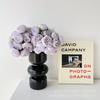 27 Ramos Pequeños de Flores Artificiales de Peonía con Juego de Jarrón para Decoración del Hogar, Flores para Bodas, Ramo de Flores de Seda para Mesa de Comedor al por Mayor