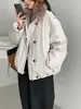 Parka de Estilo Celeiro Vintage com Gola de Pelo, Jaqueta de Penas para Mulheres, Estilo Coreano, Casual e Versátil, Casaco Quente de Penas de Pato Branco 5073