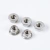 Tuerca de seguridad de metal de acero inoxidable 304, brida hexagonal, tuerca autoblocante, tuerca de seguridad antideslizante de nailon