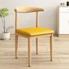 Silla taburete de cuerno minimalista moderno nórdico para dormitorio con respaldo, silla de escritorio para comedor del hogar, silla de estudio para estudiantes