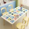 Mantel individual de dibujos animados para mesa de comedor, almohadilla aislante de cuero a prueba de aceite e impermeable, resistente a altas temperaturas, tacto de alta gama, nuevo estilo de mantel para mesa de centro
