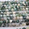 Ventas Directas de Fábrica Patrón de Árbol Natural Piedra Cuentas Sueltas Accesorios para Joyería DIY Cuentas Hechas a Mano Patrón de Árbol Ágata Cuentas Redondas Venta al por Mayor