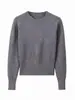 Suéter de Punto Versátil Adelgazante Simple Estilo Coreano 2026 Otoño/Invierno Nuevo Top Pulóver de Cuello Redondo para Mujer