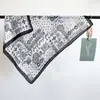 Pañuelo Cuadrado Pequeño de Imitación Seda Lana Algodón Lino, Nuevo Pañuelo de Seda Otoño e Invierno, Versátil para Viajes Diarios, Moda Retro, Chal Elegante de Alta Gama
