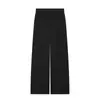 Estilo Europeo y Americano Verano Nuevo Ropa de Mujer Elegante Sencillo Color Sólido Moda Versátil Cintura Alta Rectos Pierna Ancha Pantalones de Traje