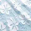 Yuchang pequeno fresco micro-transparente grosso alta elasticidade renda Jinan tecido para vestido roupas tecido acessórios fabricantes em estoque