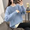 Suéter Pulóver Nuevo de Otoño e Invierno Estilo Coreano con Abertura, Falso de Dos Piezas, Estilo Holgazán, Suelto, Suave, Ceroso, Tejido, Top Transfronterizo para Uso Exterior