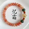 Itens Populares na Transmissão ao Vivo: Pulseira Duplo Círculo de Bodhi Roxa com Design Degradê, Acessório Cultural Estilo Chinês, Contas de Oração, Pulseira de Mão para Mulheres