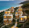 Suministrado directamente por el fabricante, villa ligera de acero con cápsula espacial de doble capa, casa de huéspedes en zona escénica, hotel de camping, casa modular integrada totalmente equipada