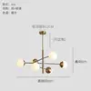 Luminárias Nórdicas, Vidro Feijão Mágico, Lustre para Sala de Estar, Restaurante Criativo Personalizado, Quarto Minimalista Pós-Moderno, Luminária Molecular de Luxo Leve