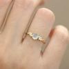 Nuevo anillo de plata esterlina S925 con incrustaciones de circonita cepillada de estilo antiguo medio que no se decolora, anillo abierto de nicho de lujo ligero para mujer al por mayor