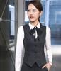 Traje profesional de primavera para mujer, pantalones de cuello blanco, chaleco elegante a rayas, ropa de trabajo de gerente, traje de manga larga de tres piezas