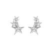 Adecuado para Auriculares Bluetooth Inalámbricos, Hebillas para Oreja de Estrella de Cinco Puntas Abrazando Estrellas con Circonita, Hebillas de Diamante Desmontables, Accesorios de Moda Decorativos