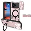 Fábrica Pinjun Atacado Suporte Giratório Capa Adequada para Apple Iphone17Promax Janela de Empurrar Capa de Celular Dois em Um