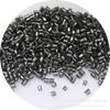 Contas de tubo de vidro galvanizado com enchimento de prata de 1,5 mm, faça você mesmo, roupas com miçangas feitas à mão, acessórios de bordado costurados à mão, material de grampo de cabelo antigo