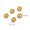 Cuentas Perforadas de Acero Inoxidable Separadores de Flor de Lavanda Colgante Dorado Collar Joyería DIY