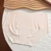 Bragas de Seda de Hielo Sin Costuras para Mujer Verano 10A Entrepierna Antibacteriana Agradables a la Piel Trasero de Melocotón Sin Marcas Sensación de Segunda Piel Ropa Interior Agradable a la Piel