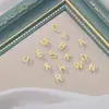 Pendientes de Acero de Titanio de 26 Letras Inglesas, Simples y de Alta Gama, Chapados en Oro de 18 Quilates, Estilo Ins, Pendientes Creativos de Nicho, Pendientes Personalizados
