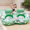 Venta al por mayor de fábrica Transfronterizo Lentejuela Agua Inflable Respaldo Fila Flotante Adulto Engrosado Cama Flotante Inflable Fila Flotante en Forma de U