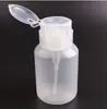 Suministros para Manicura Botella Vacía de Presionar con Cierre Botella de Presión Botella de Succión para Manicura Tapa Negra con Cierre Botella Vacía sin Palabras 200ml Venta al por Mayor