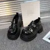 Mocasines de Plataforma para Mujer 2026 Nuevo Estilo Moda Versátil Primavera Otoño Combinar con Faldas Zapatos Altos para Mujer Cabeza Grande Mary Janes