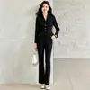 Atuendo profesional elegante, blazer de manga larga con cuello de traje pequeño, pantalones y falda para mujer, nuevo conjunto de dos piezas para venta al por mayor transfronteriza de otoño e invierno