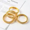 Pulsera Transfronteriza Chapada en Oro, Nueva Versión Ancha Retro Estilo Chino, Pulsera con Cierre de Flor de Cuatro Hojas, Joyería de Gama Alta Color Dorado