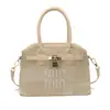 Bolsas de Luxo para Mulheres 2026 Primavera Novo Estilo Bolsas Versátil Elegante Textura de Nicho Carta Bordada Bolsa de Ombro