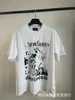 Erd Melancólico Rico Segunda Generación Estampado de Letras Viejo Holgado Retro Vintage Camiseta de Manga Corta para Hombre y Mujer Tendencia Verano