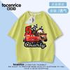 Roupas com Tema de Carros Camiseta Infantil de Manga Curta para Meninos, Camiseta de Algodão de Verão Lightning McQueen Racing para Meninos