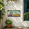 Placa de Lata Personalizada Tema Rota de Viagem Americana Velha Oeste Retro 15x30cm Pintura de Parede em Folha de Flandres Ornamento Personalizado
