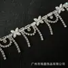 Trébol de Cuatro Hojas de Perla Cadena de Diamantes con Borla Cadena de Código Elegante Soldada Accesorios para Sombreros Ropa Accesorios DIY Cadena de Garra de Cristal