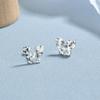 Pendientes de mariposa de hilo de plata de ley 925 con diseño de mariposa, estilo elegante, para mujer