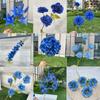 Flor artificial azul real de alta gama 2024, nuevo material floral para bodas, fondo para bodas, accesorios para arreglos florales.