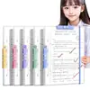 Carpeta Rotatoria Doble Clip Estilo Correa Color Morandi A4 Personalizada para Guardar Documentos y Exámenes con Varillas Dobles Espirales y Diseño Transparente