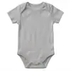 Enterizo de Otoño Transfronterizo para Bebé, Mameluco de Color Sólido para Recién Nacido, Unisex, Transpirable, Cuello Envelope, Manga Corta