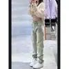 Pantalones de Mezclilla Rectos de Color Claro para Mujer, Nuevo Estilo Primavera/Verano 2026, Tiro Alto, Caída Suelta, Pierna Recta Amplia, Largos