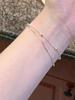 Pulseira Autêntica de Contas Redondas Pequenas Camada Dupla Ultra Fina para Mulheres, Design de Nicho de Luxo Leve, Estilo Cool Minimalista e Sofisticado