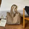 Bolsa Tote Grande Estilo Coreano 2026 Nova com Bolinhas para o Dia a Dia Preguiçoso Bolsa Feminina Versátil Bolsa de Ombro Estilosa Bolsa de Tecido Mulheres