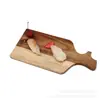 Suministro Directo de Fábrica Venta Caliente Transfronteriza Tabla de Cortar de Madera Maciza Tabla de Cortar de Color Empalmado de Madera de Acacia Tabla de Sushi con Asa